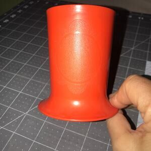 Vintage‎ Tupperware Spill Proof Sippy Cup Flower Orange #1318-5 No Lid